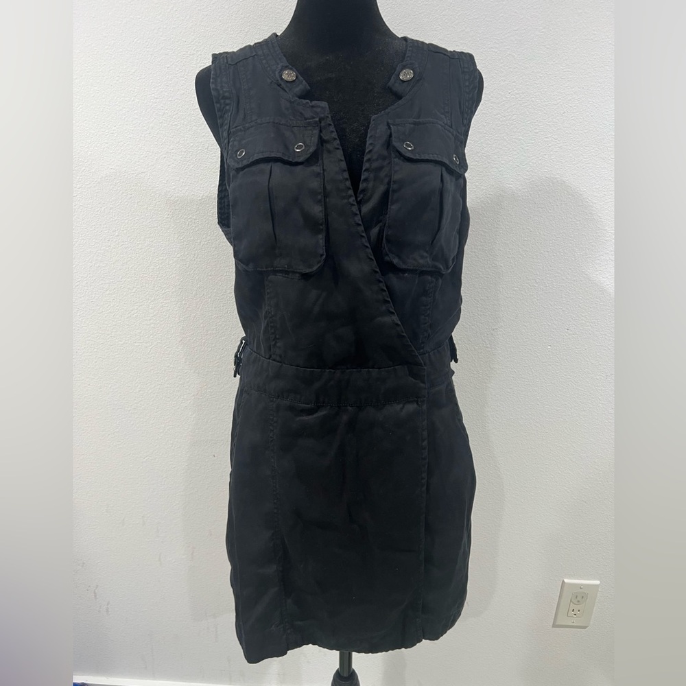 Free People - Black Utility Wrap Dress - XS - Sleeveless - Cargo